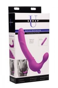Royal Revolver Vibrating Strapless Strap  on Dildo   Purple