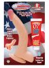 All American Whoppers 8 Inch Curved Dong With  Balls and Lube