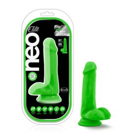 Neo Elite 6 Inch Silicone Dual Density Cock  With Balls