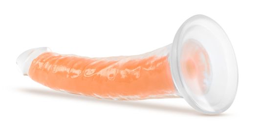 Neo Elite Glow in the Dark Lavo   7 Inch Silicone Dual Density Dildo   Neon Orange