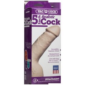 Vac U Lock 5 Inch Realistic Cock