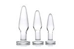 Dosha 3 Piece Glass Anal Plug Kit