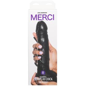 Merci   10 Inch Dual Density Squirting Cumplay Cock With Removable Vac U Lock Suction Cup   Black