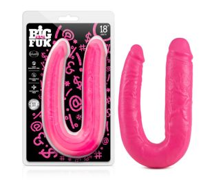 Big as Fuk   18 Inch Double Headed Cock   Pink