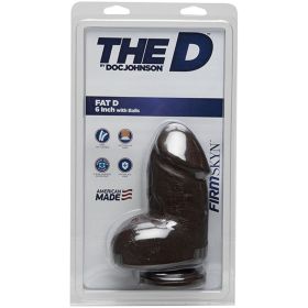 The D Fat D   6 Inch With Balls   Firmskyn    Chocolate