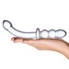 8 Inch Ribbed G Spot Glass Dildo