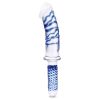 11 Inch Realistic Double Ended Glass Dildo With Handle