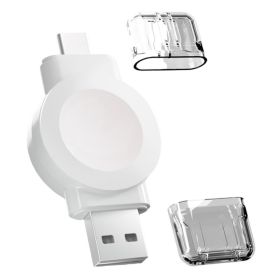 1 Pack Smart Watch Wireless Charger, Portable Magnetic Cordless Travel Charger Suitable For IWatch (Option: White)