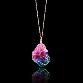 Rainbow Quartz Crystal Necklace (Option: Default)