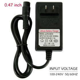 Charger, Balance Car, 3-hole, 24V 1A, US Standard (Option: Black)