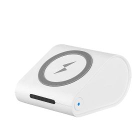Qi Wireless Charger 10400mAh Power Bank 5W Wireless Charger Pad 2.1A USB Charge Port Portable Battery Charger (Option: White)