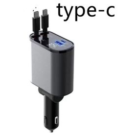 Metal Car Charger 100W Super Fast Charging Car Cigarette Lighter USB And TYPE-C Adapter (Option: Huawei Plus Huawei-60W)