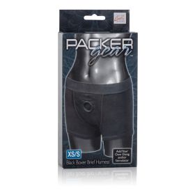Packer Gear Boxer Brief Harness (Option: Extra Small/small  Black)