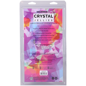 Crystal Jellies Curved Realistic Cock With Balls (Option: 8 Inch Clear)