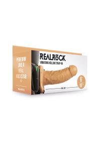 Vibrating Hollow Strapon Without Balls 6 Inch (Option: Balls 6 Inch  Tan)