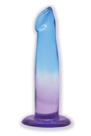 Shades, 6.25" G Spot Jelly Tpr Gradient Dong (Option: Blue and Purple)