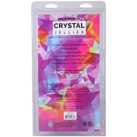 Crystal Jellies Curved Realistic Cock With Balls (Option: 8 Inch Purple)