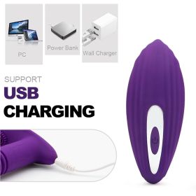 nvisible G Quiet Control Stimulator Remote Control Stimulation USB Rechargeable Rabbit Toy Powerful Underwear Silent Massaging Stimualator 9 Mode (Color: Purple)