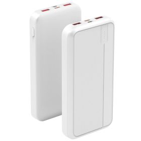 1Pc 10000mAh Or 20000mAh Optional PD22.5W Fast Charging Power Bank Fast Charger Portable Phone Charger With Type-C USB Cable Fit For IOS Phone 16 (Option: 10000mAh-White)