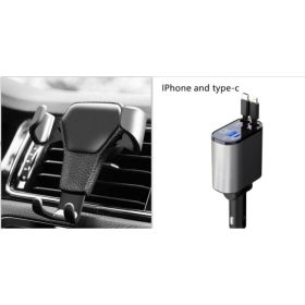Metal Car Charger 100W Super Fast Charging Car Cigarette Lighter USB And TYPE-C Adapter (Option: Black1-100W)
