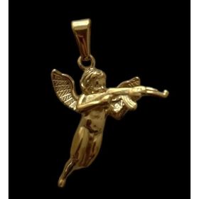 Pendant Only  NO CHAIN (Option: Gold-Angel pendant)
