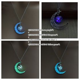 Glowing Pendant Necklaces Silver Plated Chain Necklaces (Option: Bundle1)