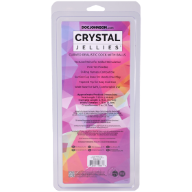 Crystal Jellies Curved Realistic Cock With Balls (Option: 7 Inch Purple)